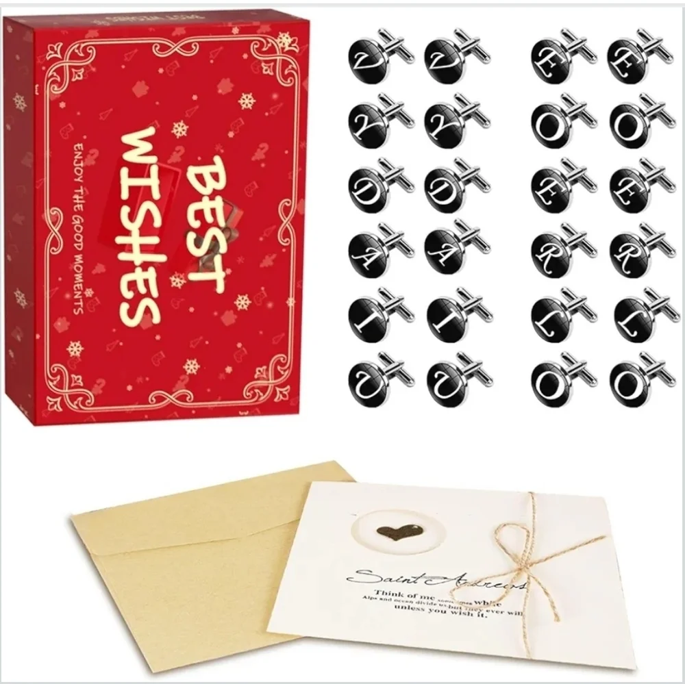 2025 Christmas Advent Calendar for Men - Includes 12 pairs of cufflinks